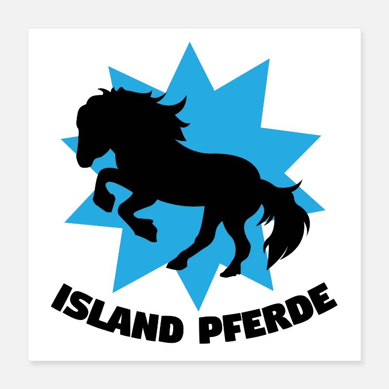 Reiten Islandpferde Haflinger Statement Pferde Poster 40x40 cm