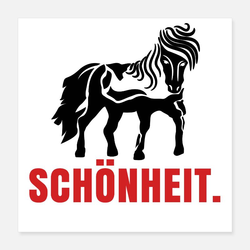 Pferde Spruch Pferdenarr Islandpferde Isländer Poster 40x40 cm