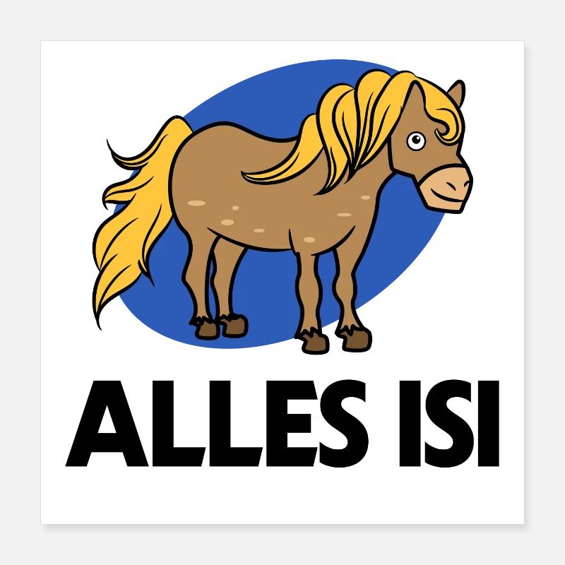 Cool Statement Islandpferde Islandponys Pony Poster 40x40 cm