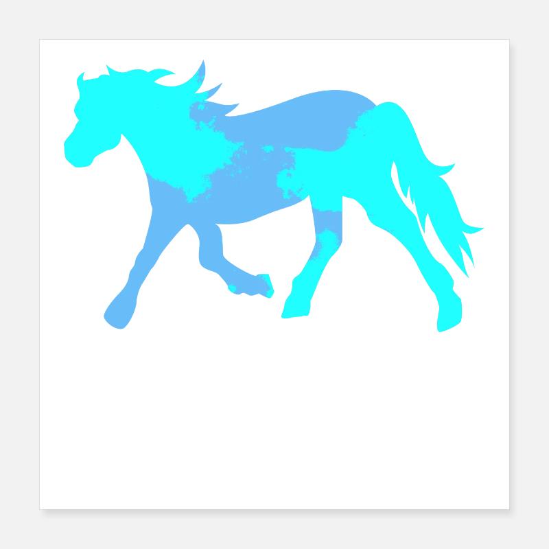 Cool Cheval Cheval Idiot Chevaux Islandais Amour Cheval Poster 40 x 40 cm