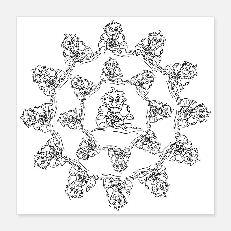 Junge mit Ball Poster 40x40 cm