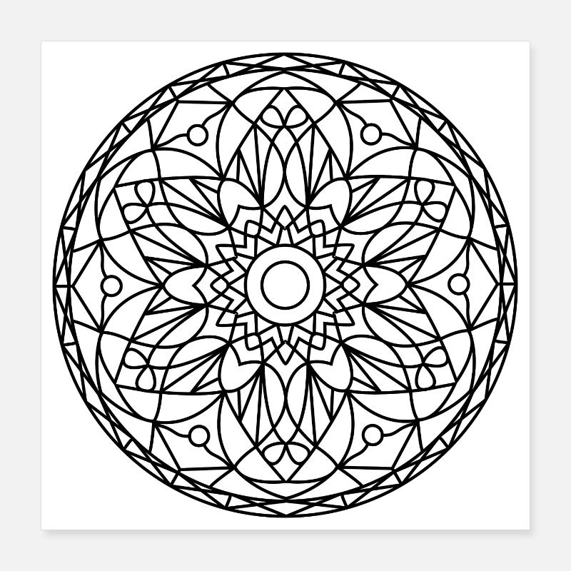 Mandala Poster 40x40 cm