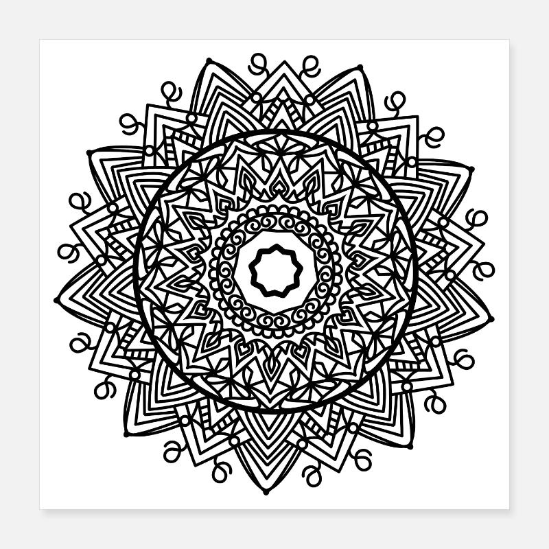 Mandala Poster 40x40 cm