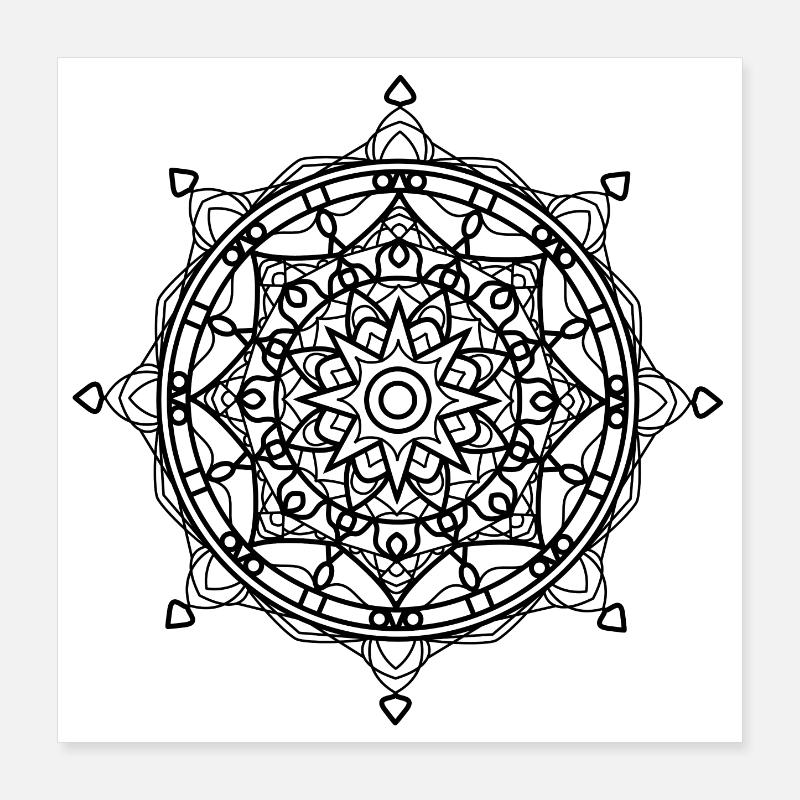 Mandala Poster 40 x 40 cm