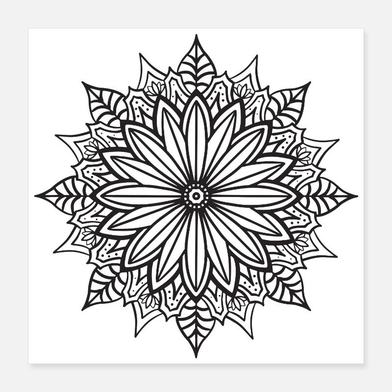 Mandala Poster 40 x 40 cm