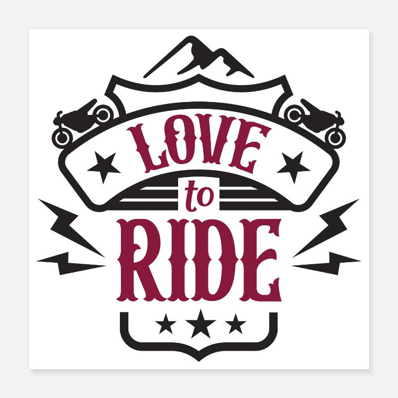 J’adore rouler Poster 40 x 40 cm