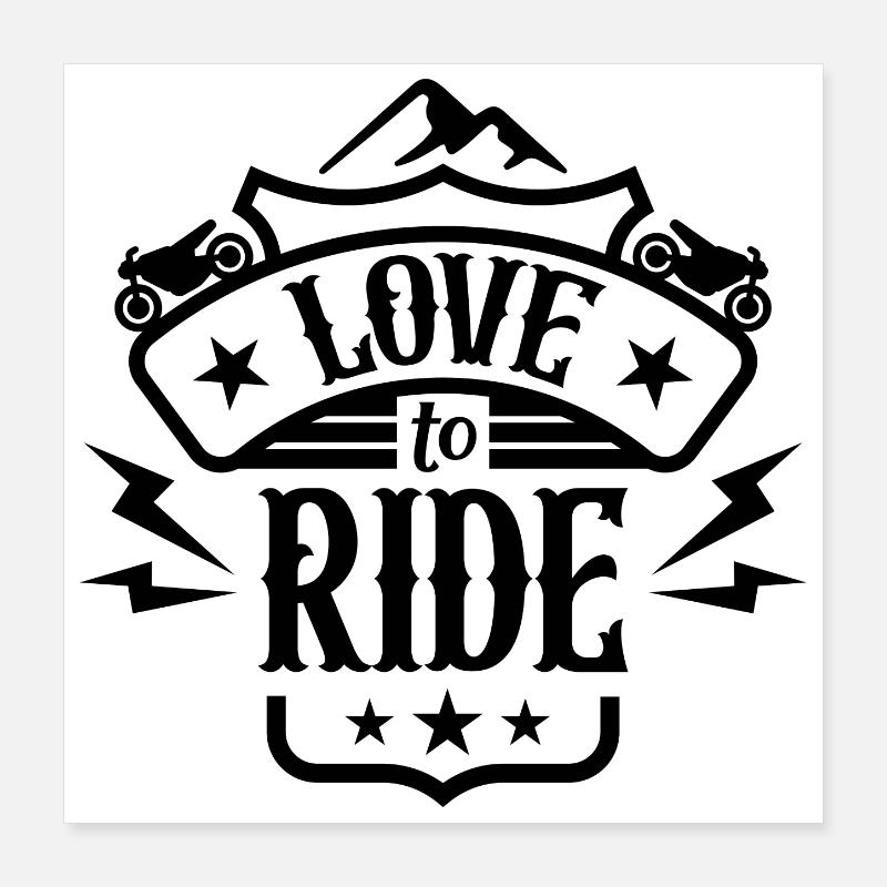 J’adore rouler Poster 40 x 40 cm