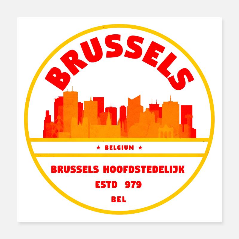 Bruxelles Belgique Poster 40 x 40 cm