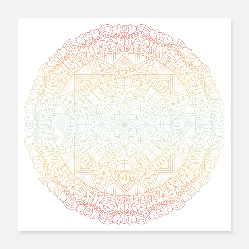 Mandala Poster 16" x 16" (40x40 cm)