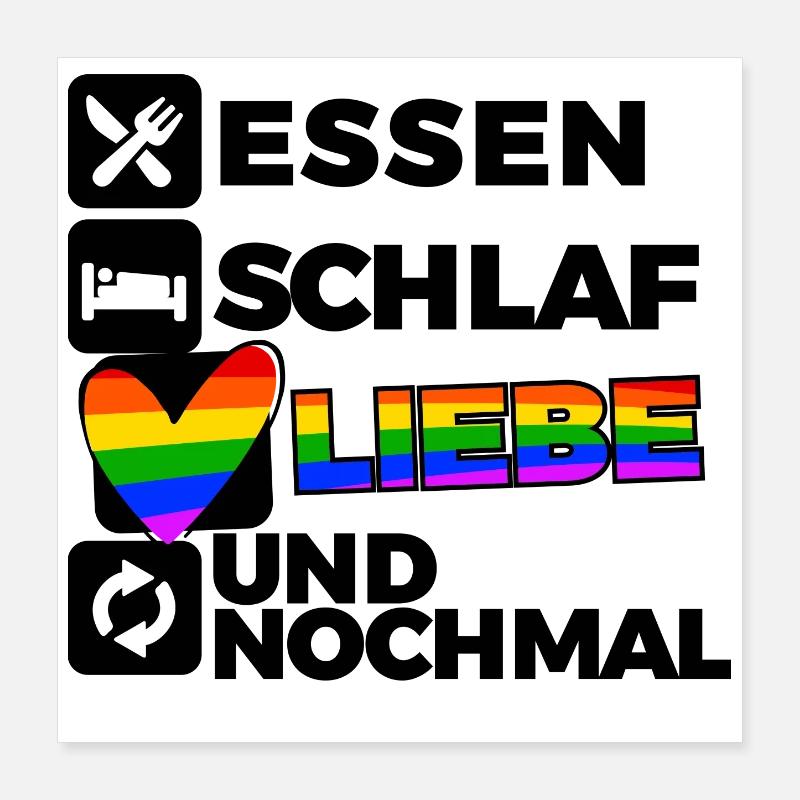 Liebe Herz Lgbt Statement Rechte Homosexueller Poster 40x40 cm
