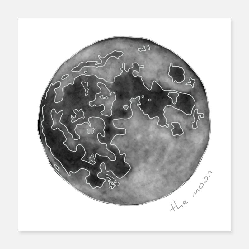 LUNE Poster 40 x 40 cm