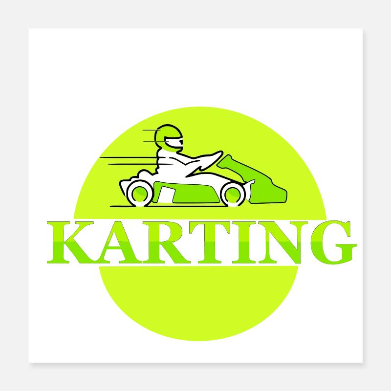 Karting Poster 40 x 40 cm