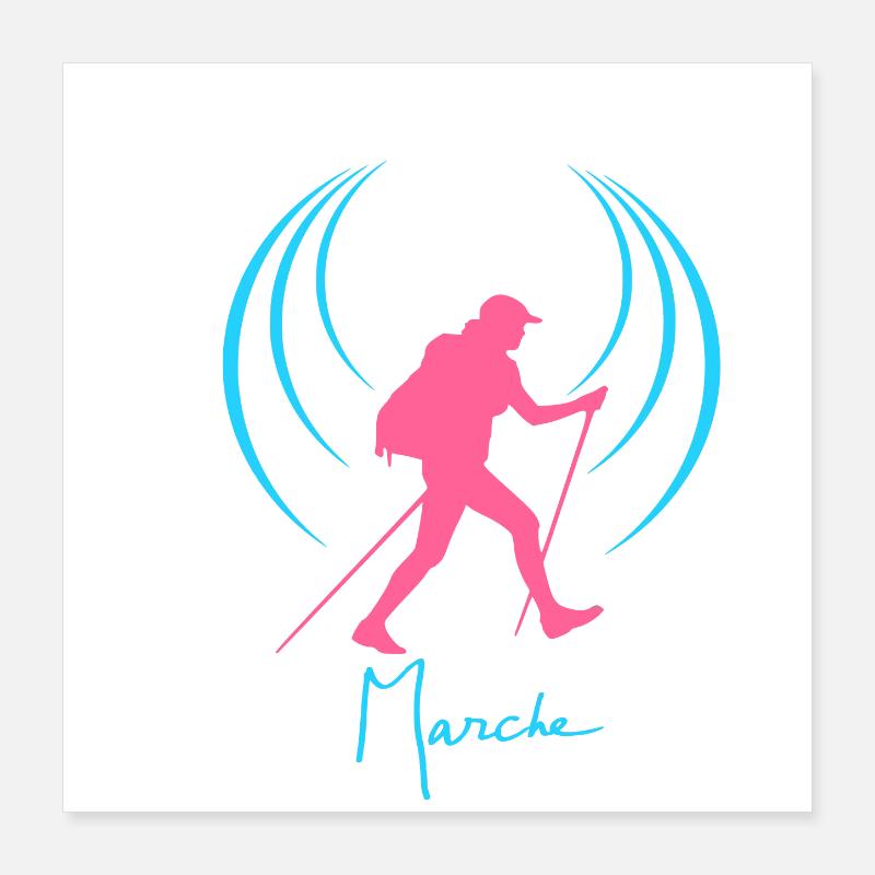 Walking Poster 16" x 16" (40x40 cm)