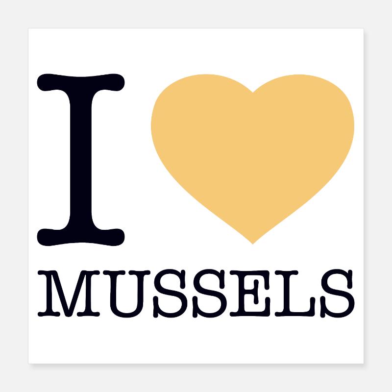 J’ADORE LES MOULES Poster 40 x 40 cm