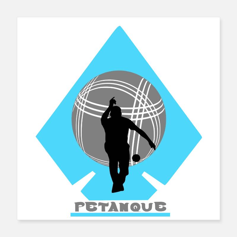 Petanque Poster 16" x 16" (40x40 cm)