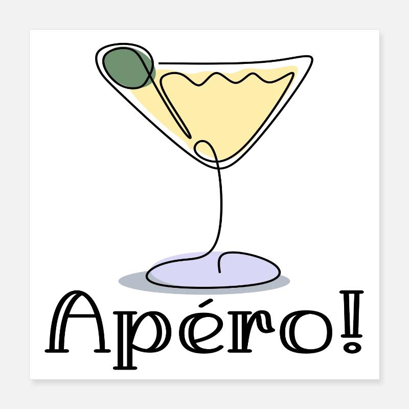 Aperitif - Cocktail - DRINK Poster 40x40 cm
