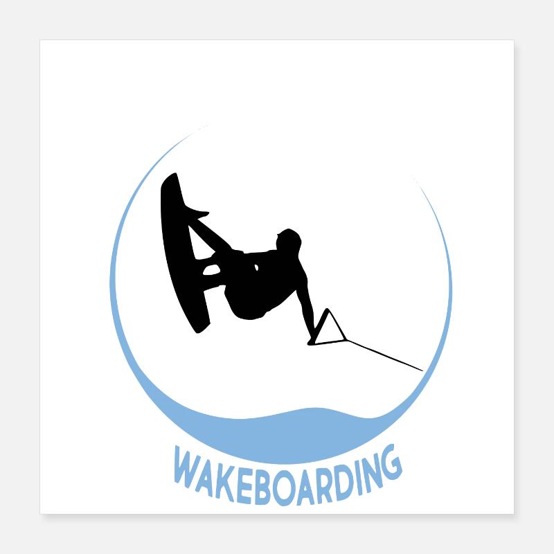 Wakeboarden Poster 40x40 cm