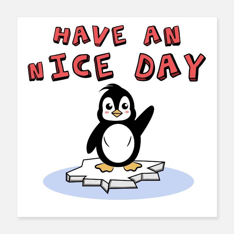 Vogel Eis Kälte Arktis Tier Pinguin Seevogel Zoo Poster 40x40 cm