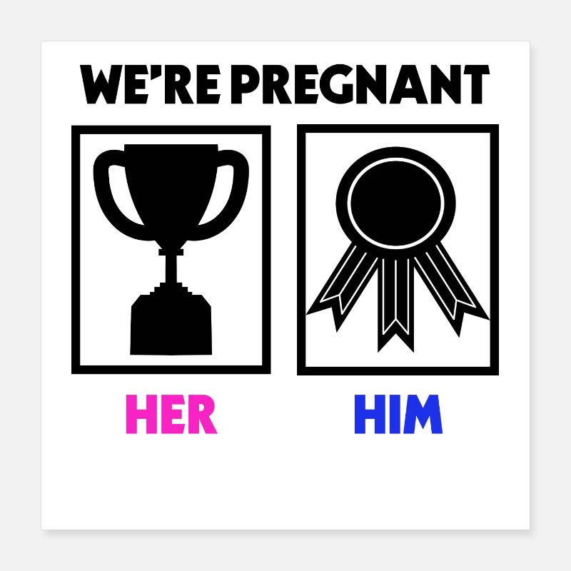 Déclaration des parents enceintes Poster 40 x 40 cm