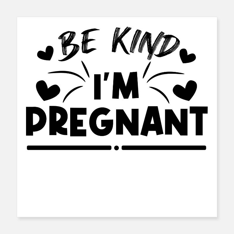 Eltern Schwangerschaft Schwanger Statement Herz Poster 40x40 cm