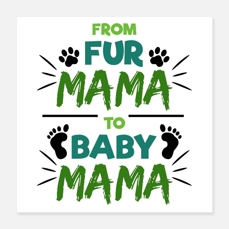 Déclaration de maman de bébé enceinte pieds de bébé parents Poster 40 x 40 cm