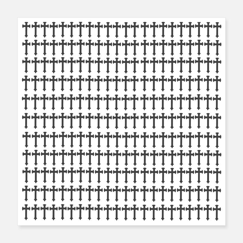 Kreuz-muster, goth, verschenken Poster 40x40 cm