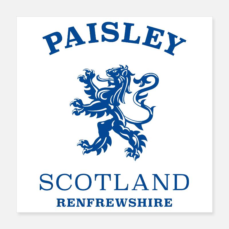 PAISLEY, Schottland, Écosse Poster 40 x 40 cm
