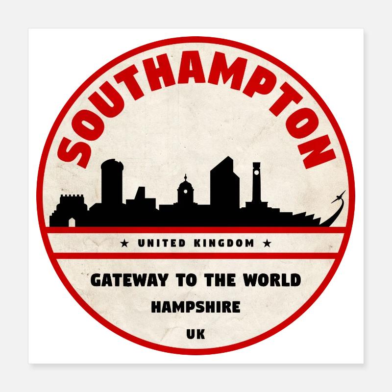 Southampton Gateway City Patch Poster 16" x 16" (40x40 cm)
