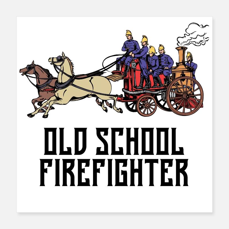 Déclaration des pompiers professionnels Poster 40 x 40 cm