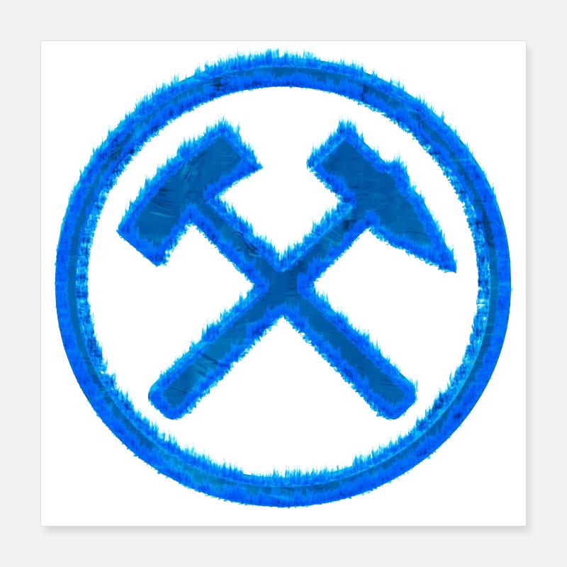 Extraction de marteaux et de maillets Cadeau de charbon Schalke Poster 40 x 40 cm