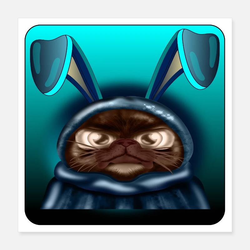 Cats Easter Poster 40 x 40 cm
