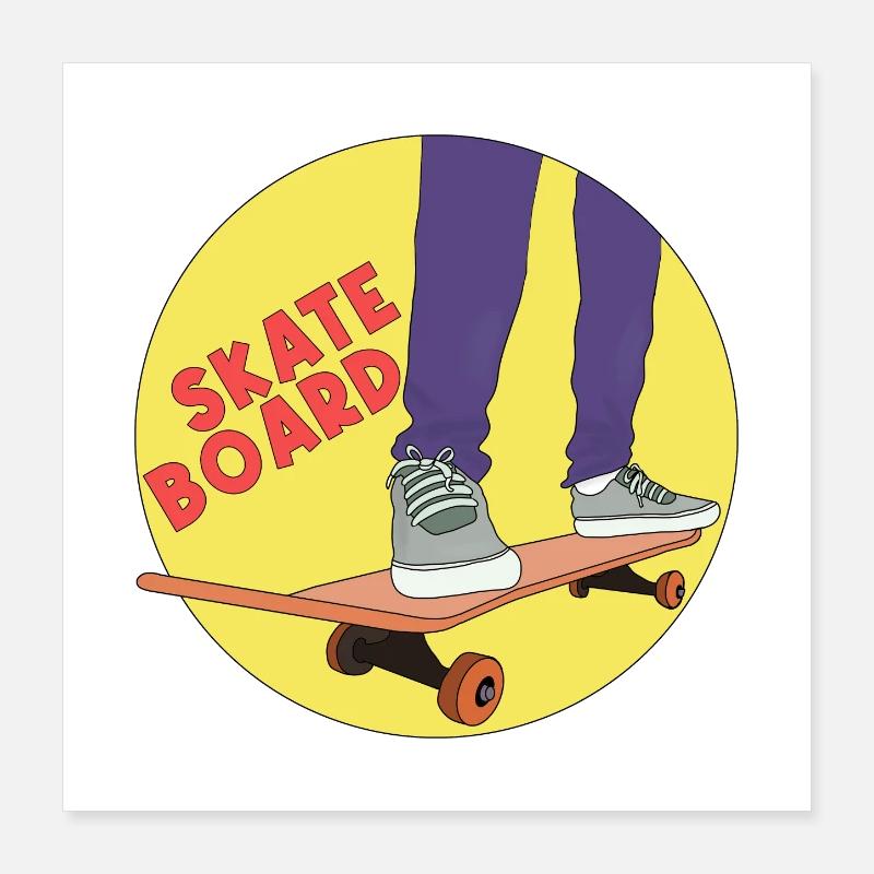 Skateboard Poster 40x40 cm