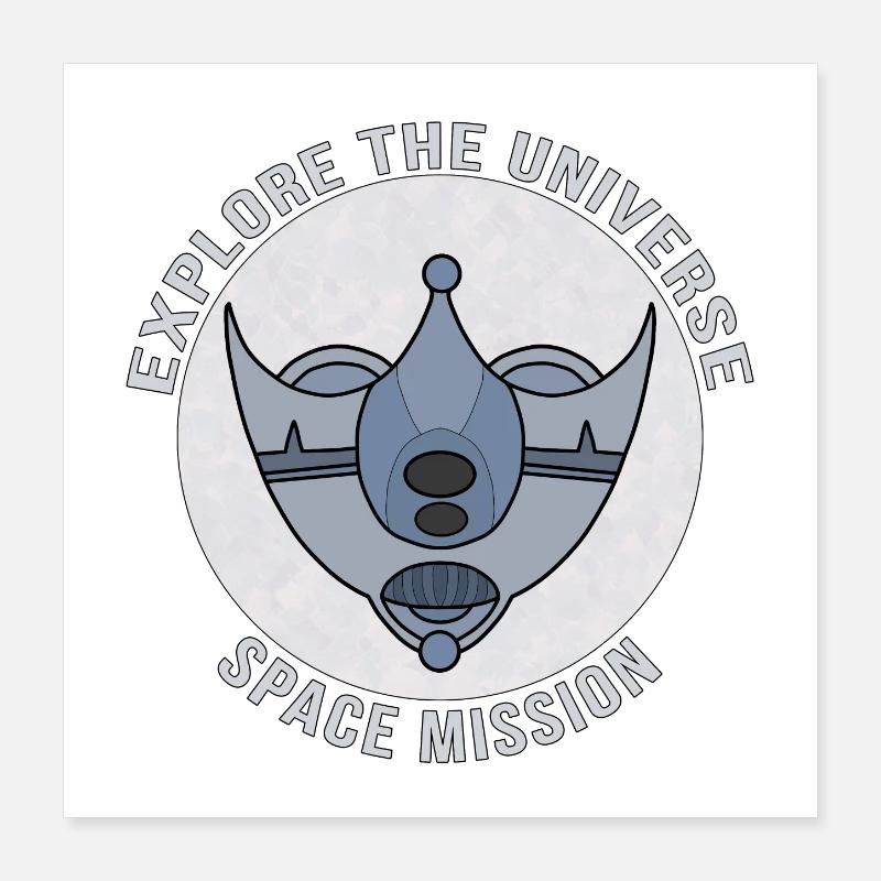Mission spatiale Explorer l’univers Poster 40 x 40 cm