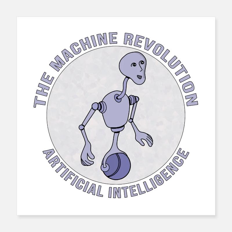 La révolution de la machine Intelligence artificielle Poster 40 x 40 cm