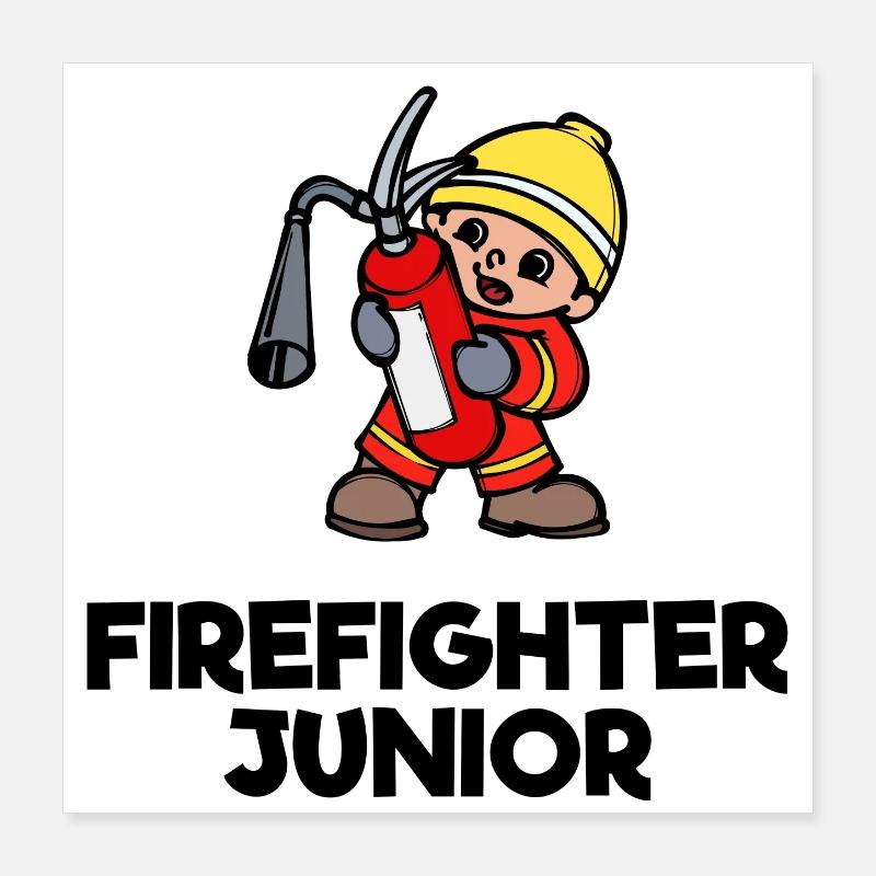 Freiwillige Feuerwehr Lebensretter Statement Poster 40x40 cm