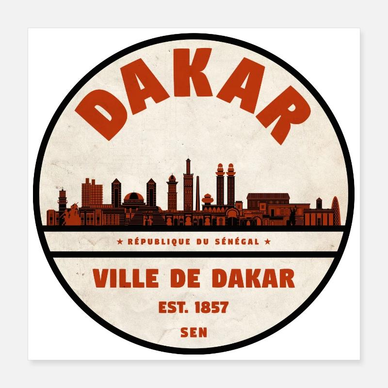 Dakar Sénégal Poster 40 x 40 cm