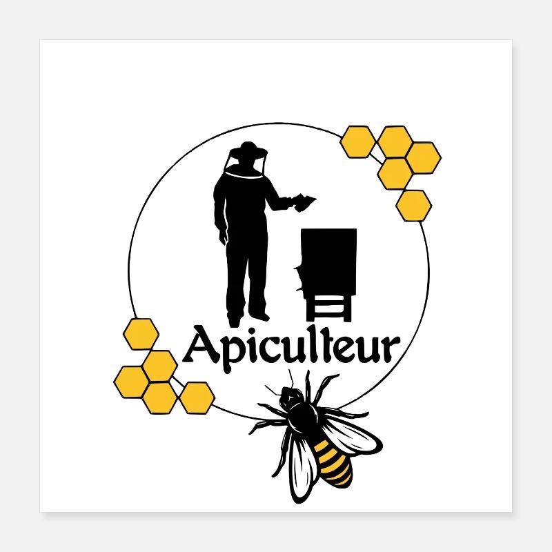 Bienenzüchter Poster 40x40 cm