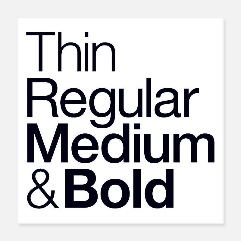 Typograph - Typografie - Design Poster 40x40 cm