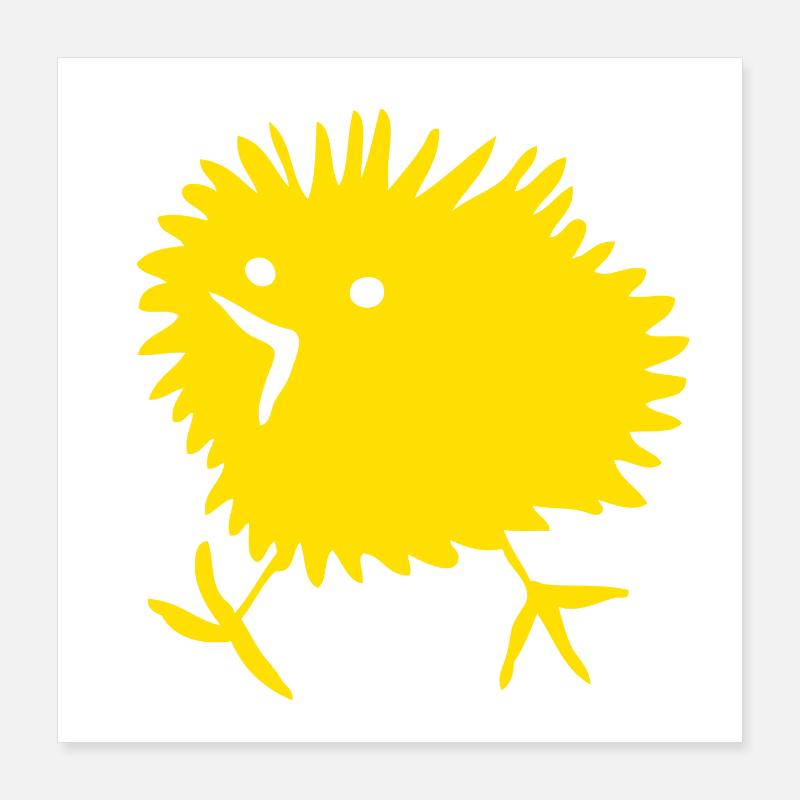 Chick BEEPY Happy Easter Naughty Yellow Comic Cute Poster 16" x 16" (40x40 cm)