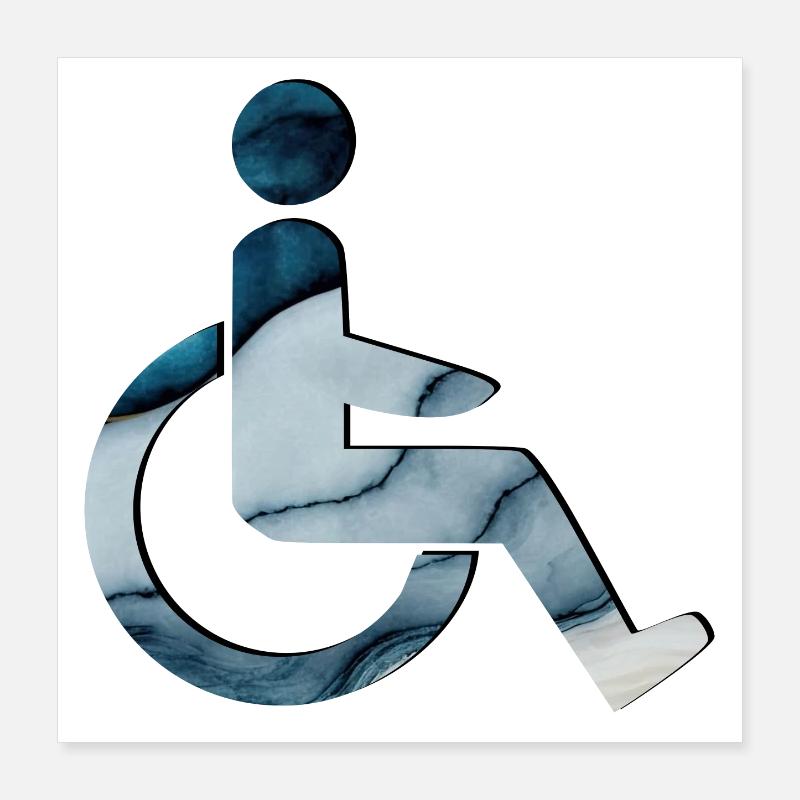 ROLLSTUHL ROLLSTUHLFAHRERIN Poster 40x40 cm