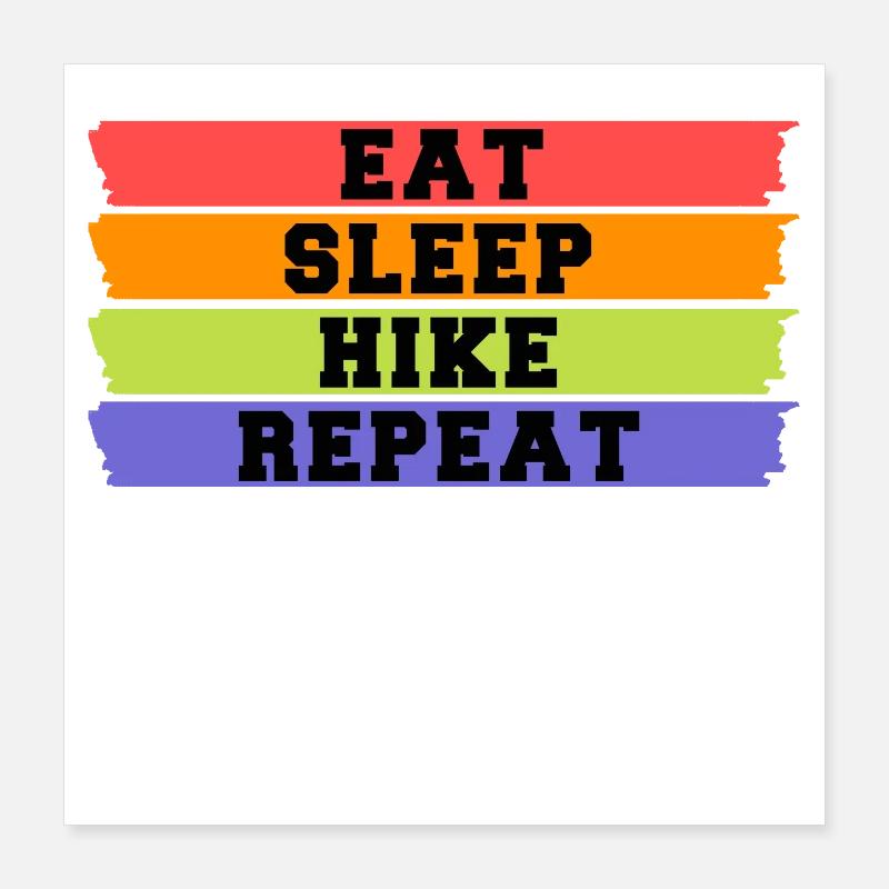 Wanderung Statement Wanderer Bergwandern Klettern Poster 40x40 cm