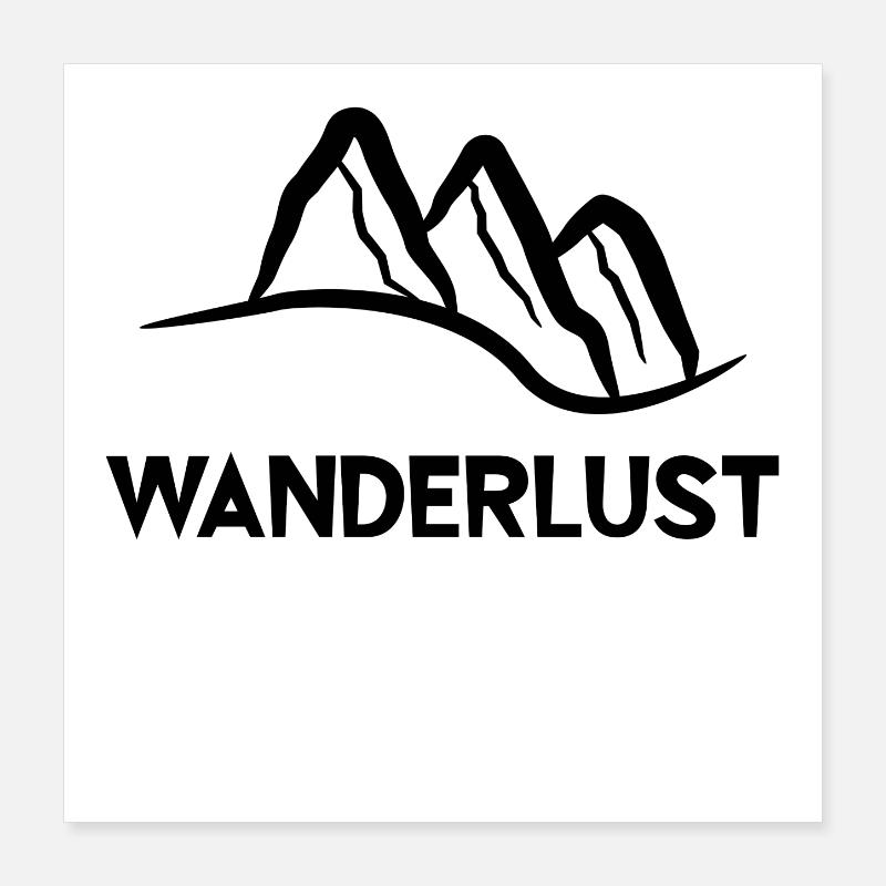 Wanderer Berggipfel Statement Gipfelkreuz Wandern Poster 40x40 cm