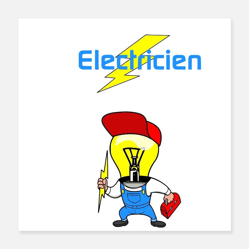 Electrician Poster 16" x 16" (40x40 cm)