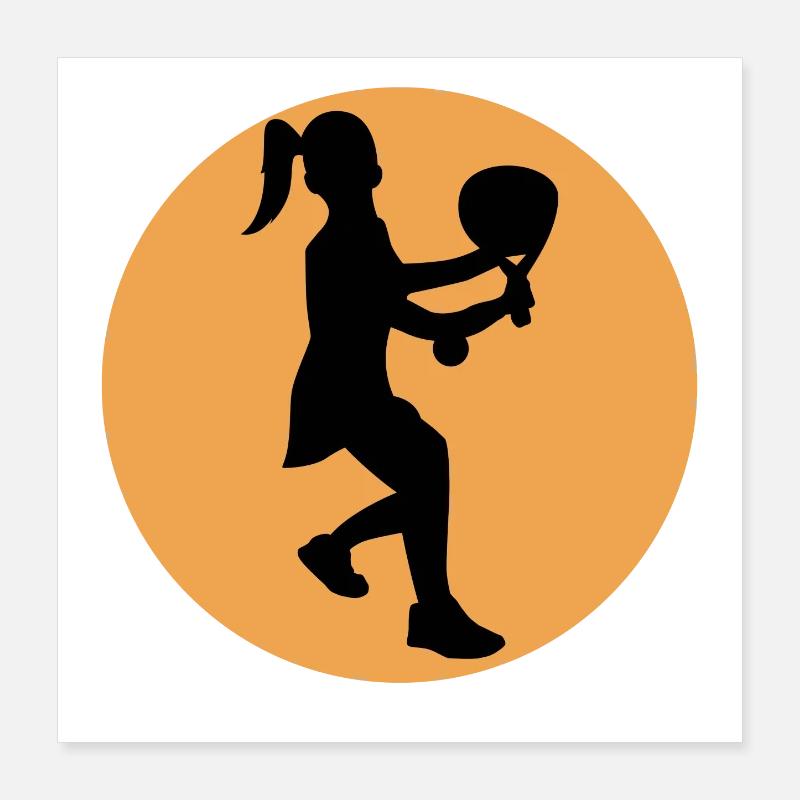 Racket Balls Coach Padel Player Training Poster 16" x 16" (40x40 cm)