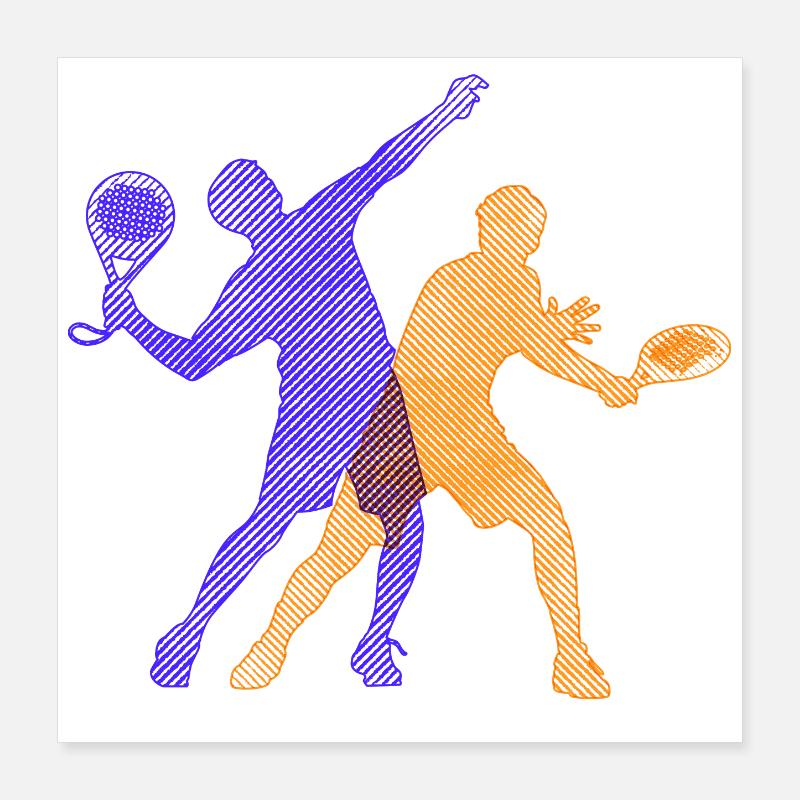 Padel Training Player Trainer Padel Game Racket Poster 40 x 40 cm