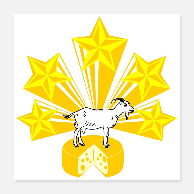 Goat cheese logo Poster 16" x 16" (40x40 cm)