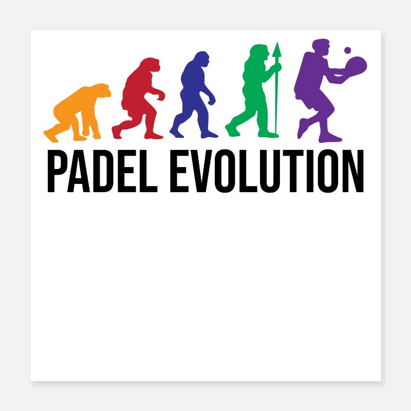 Jeu de padel Déclaration sportive de Padel Evolution Poster 40 x 40 cm