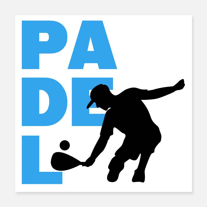 Padel Game Spiler Statement Balls Racket Padel Poster 16" x 16" (40x40 cm)