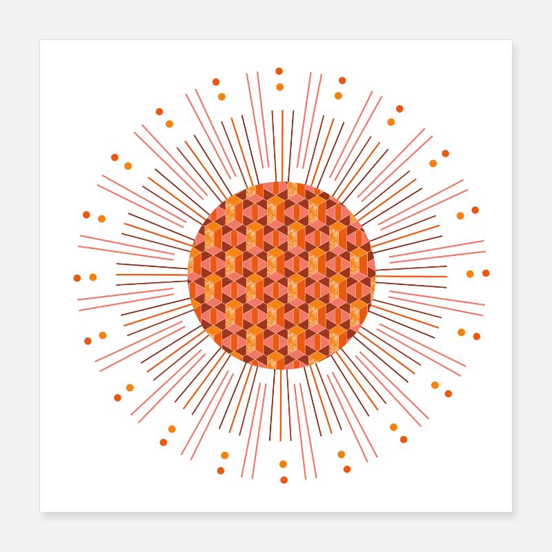 Mandala soleil Poster 40 x 40 cm