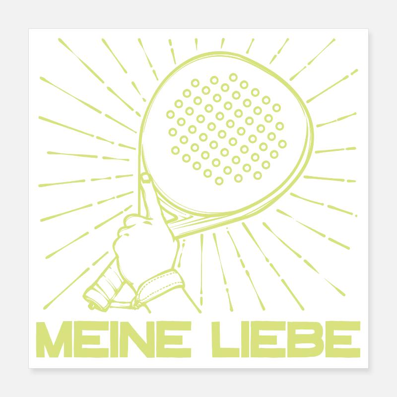Racket Statement Player Tournament Padel Sport Poster 16" x 16" (40x40 cm)